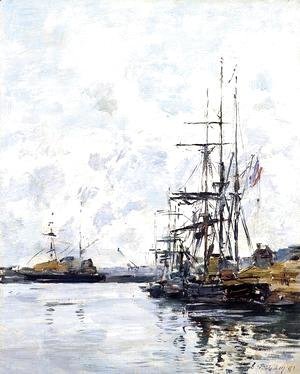Port, Sailboats at Anchor