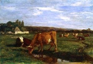 Eugène Boudin - Pasture in the Touques Valley