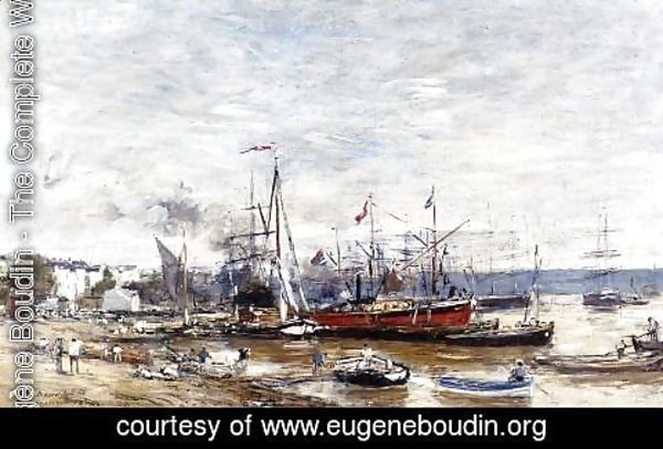 Eugène Boudin - Bordeaux, a Corner of the Port
