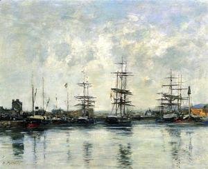 Eugène Boudin - Deauville, the Harbor IX