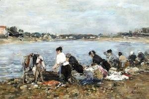 Eugène Boudin - Laundresses on the Banks of the Touques 3