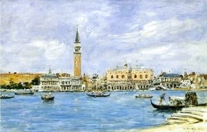 Eugène Boudin - Venice, the Campanile, the Ducal Palace and the Piazzetta, View from San Giorgio