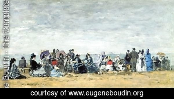 Eugène Boudin - Beach Scene at Trouville II
