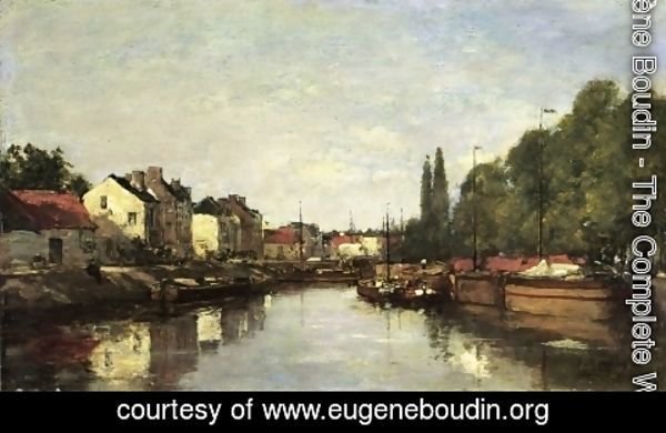 Eugène Boudin - Brussels, the Louvain Canal