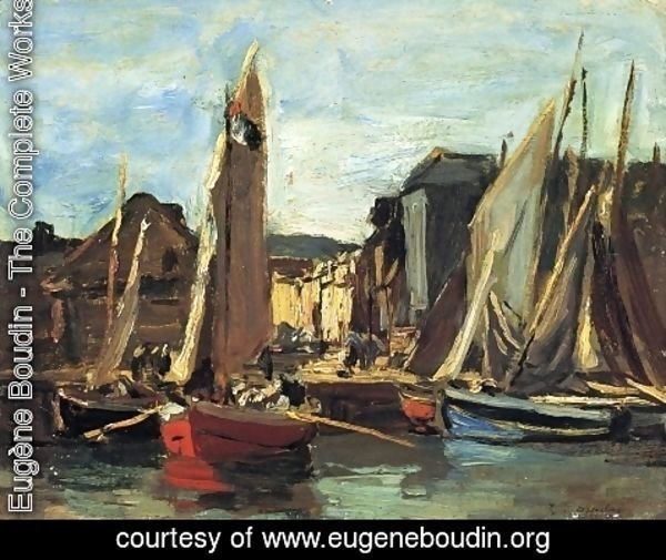 Eugène Boudin - The Entrance to the Port of Honfleur