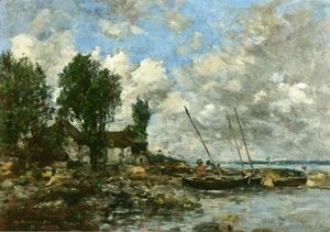 Eugène Boudin - The Shore at Plougastel I