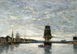 Eugène Boudin - View of the Harbor at Trouville
