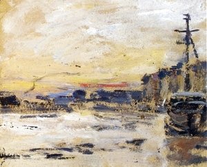 Eugène Boudin - Port at Low Tide I