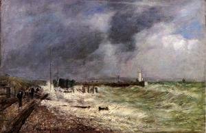 Eugène Boudin - Le Havre, A Gust of Wind at Frascati