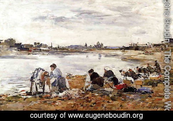 Eugène Boudin - Laundresses on the Banks of the Touques1 1895