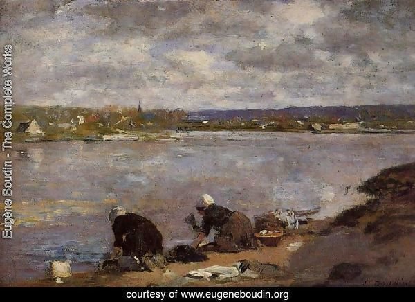 Laundresses on the Banks of the Touques2 1880-1885