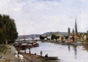 Eugène Boudin - Rouen View over the River Seine 1895