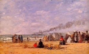 Eugène Boudin - The Beach at Trouville 1868