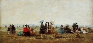 Eugène Boudin - The Beach at Trouville 1871