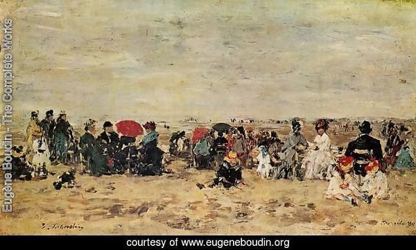 The Beach at Trouville 1880