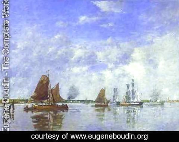 Eugène Boudin - The Meuse At Dordrecht 1882