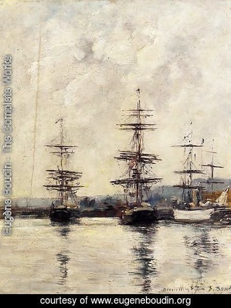 Eugène Boudin - The Port at Saint-Vaast-la-Houghe 1892