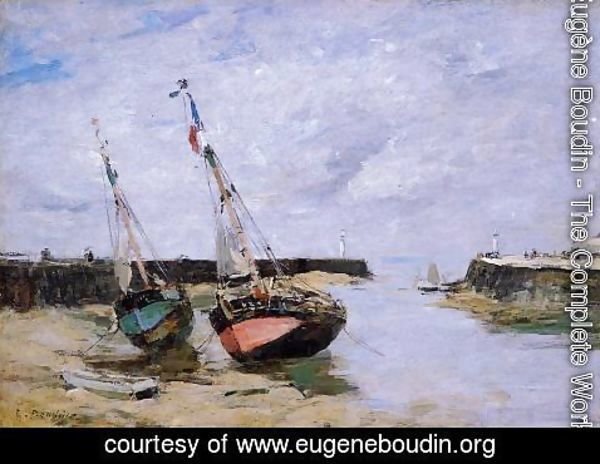 Eugène Boudin - Trouville the Jettys Low Tide 1885-1890