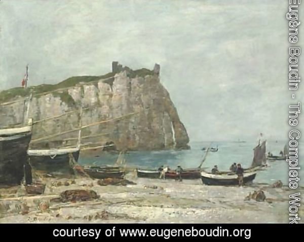 Eugène Boudin - La falaise d'Aval, Etretat
