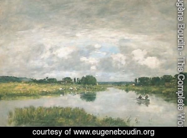 Eugène Boudin - La riviere, Deauville