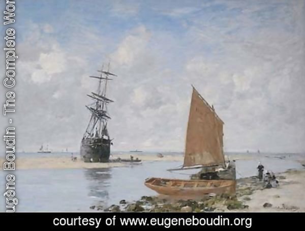 Eugène Boudin - Passe de Trouville, maree basse 2