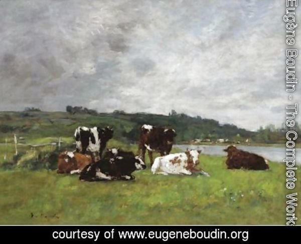 Eugène Boudin - Vaches Au Paturage 4