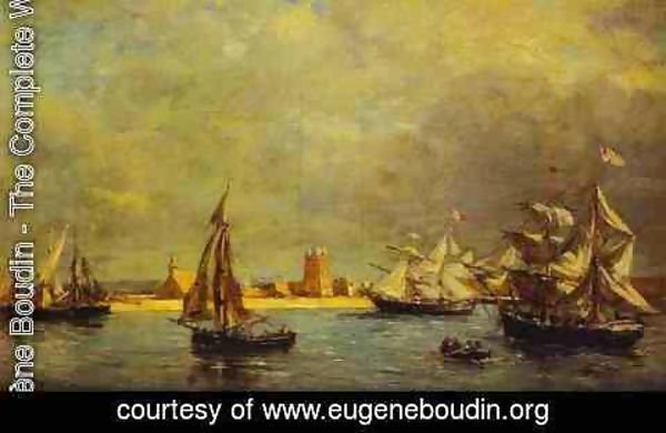 Eugène Boudin - The Port of Camaret