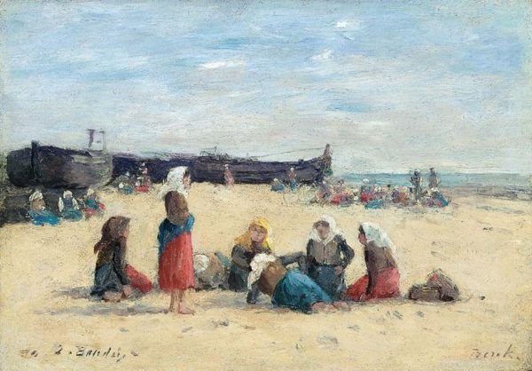 Berck. Pecheuses Sur La Plage