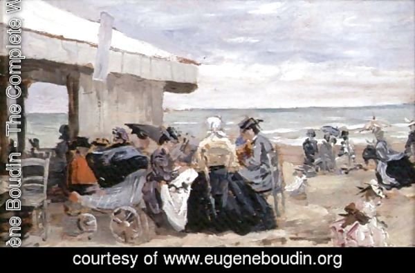 Eugène Boudin - A Beach Scene