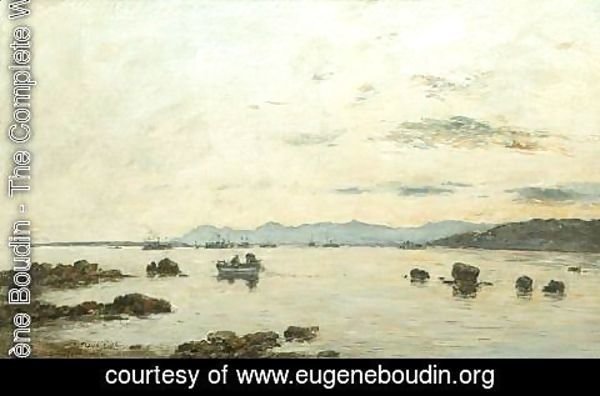 Eugène Boudin - Golfe Juan l'escadre dans la baie