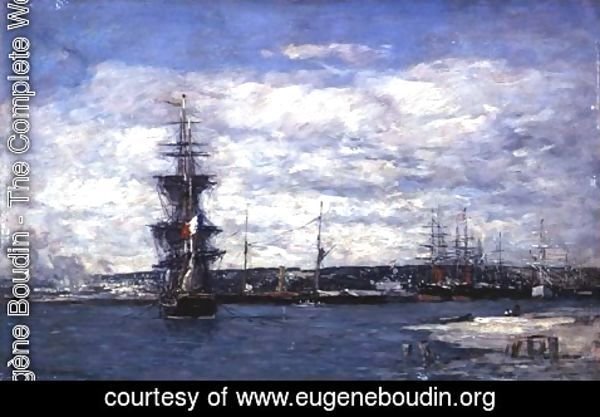 Eugène Boudin - Le Havre c.1864-66