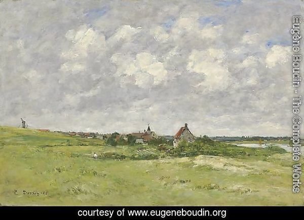 Les Dunes a Etaples Polder Landscape 1891