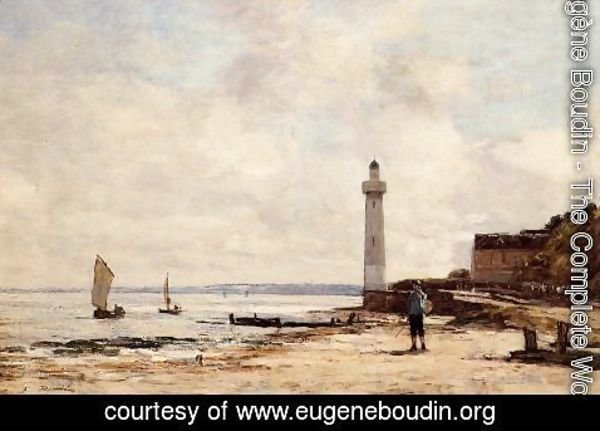Eugène Boudin - Lighthouse at Honfleur 1864-66