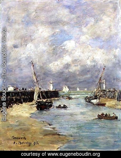 Eugène Boudin - Low Tide at Trouville 1895