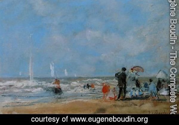 Eugène Boudin - On the Beach 1863