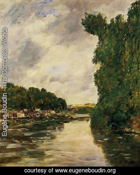 Eugène Boudin - River near Abbeville 1894