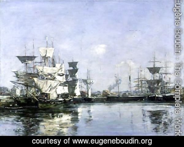 Eugène Boudin - The Basin at Deauville c.1880-85