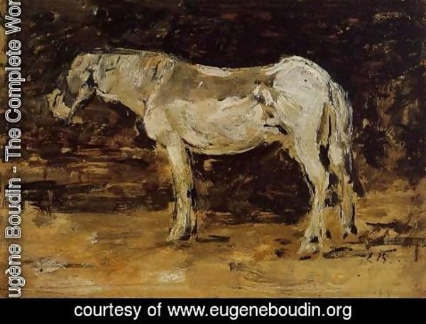 Eugène Boudin - The White Horse c.1885-90