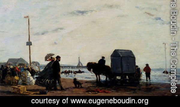 Eugène Boudin - Beach Scene, Trouville