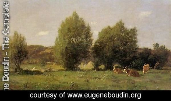 Eugène Boudin - Landscape near Honfleur