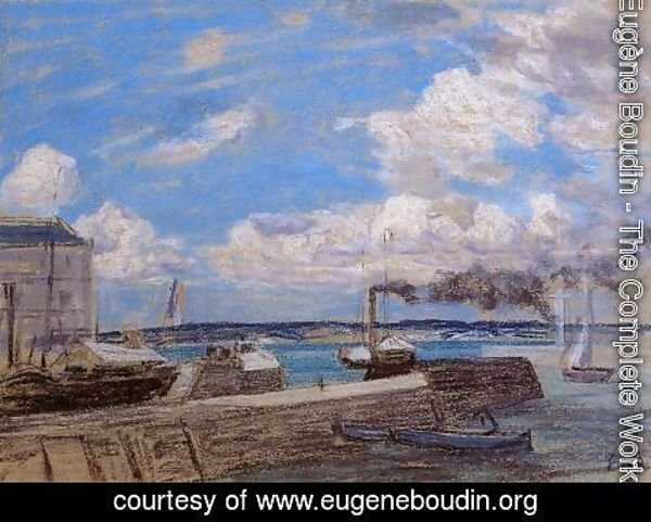 Eugène Boudin - Honfleur, the Port Entrance