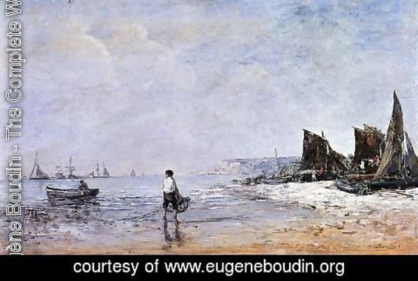 Eugène Boudin - The Fisherman, Low Tide