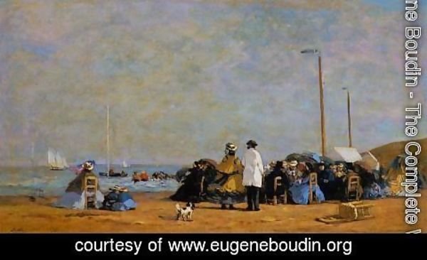 Eugène Boudin - Crinolines on the Beach I