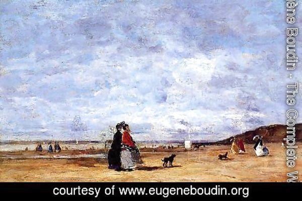 Eugène Boudin - Elegant Women on the Beach