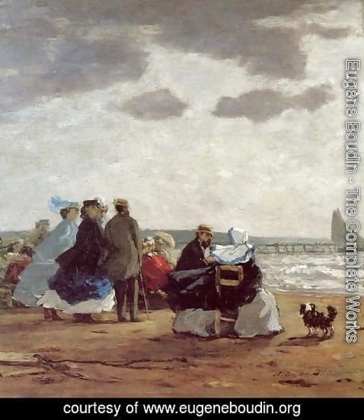 Eugène Boudin - On the Beach, Dieppe