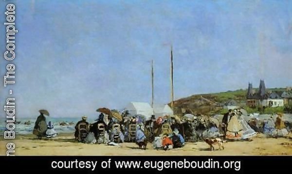 Eugène Boudin - Trouville, Beach Scene