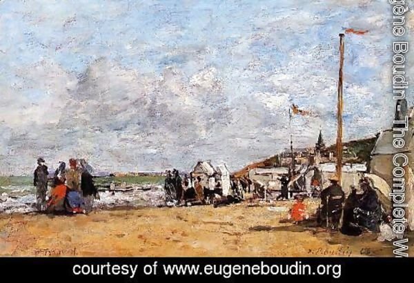 Eugène Boudin - Trouville, Beach Scene I