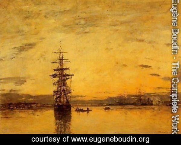 Eugène Boudin - Le Havre - Bassin de l'Eure