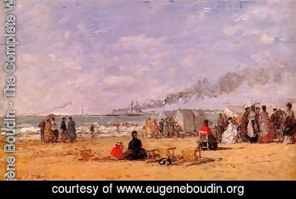 Eugène Boudin - The Beach at Trouville IV