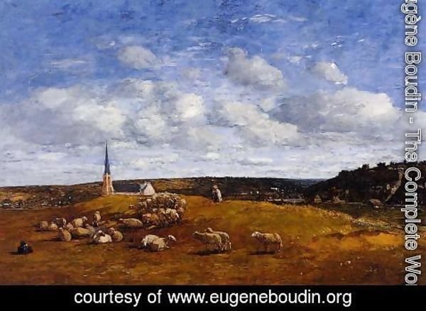 Eugène Boudin - Landscape near Deauville